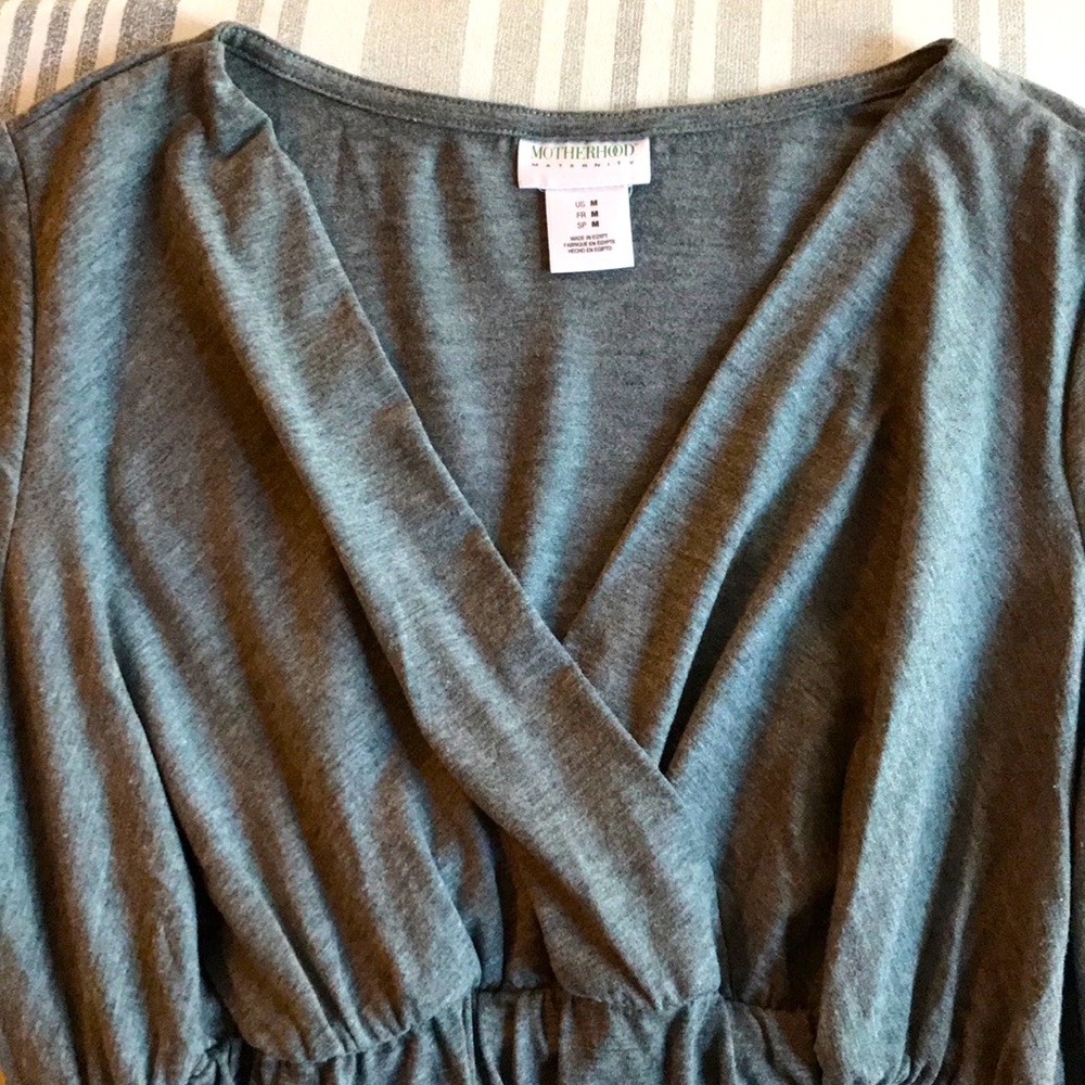 Maternity Gray Knit Tunic